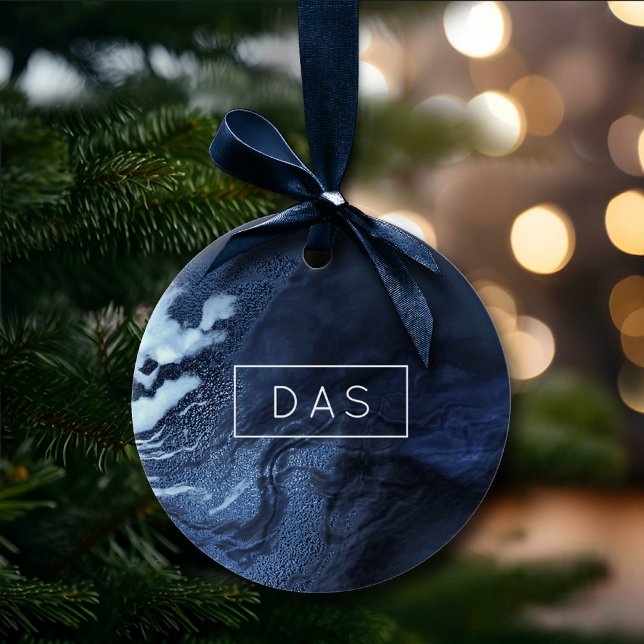 Crystallised Blue Agate | Dusty Slate Marbled Ston Ceramic Tree Decoration (Creator Uploaded)