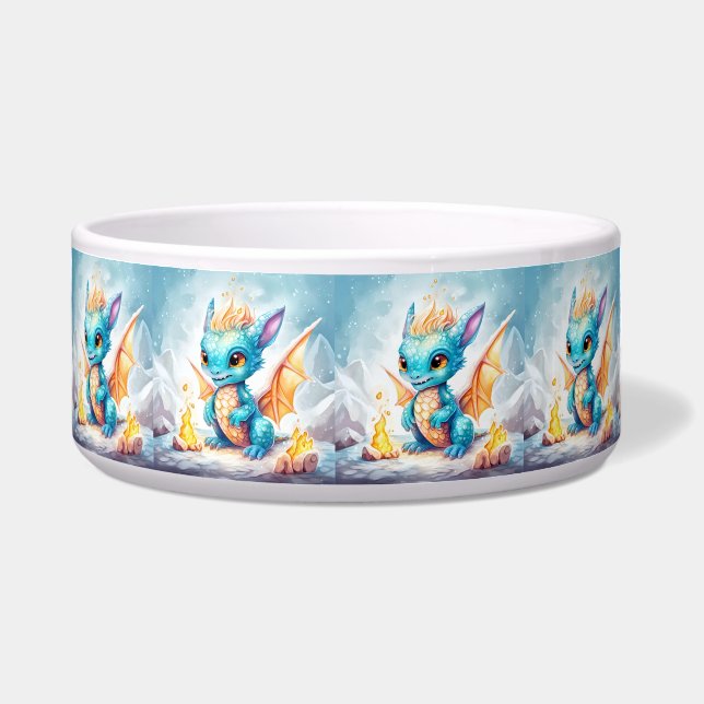 Crystallised Cute Baby Blue Dragon (Front)