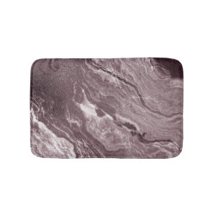 Crystallised Mauve Agate   Dusty Rose Pink Marble Bath Mat