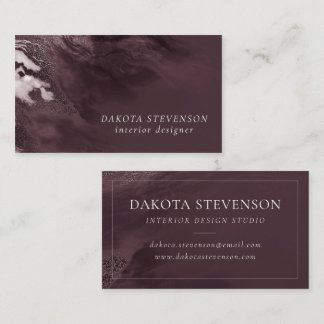Crystallised Mauve Agate | Dusty Rose Pink Marble Business Card