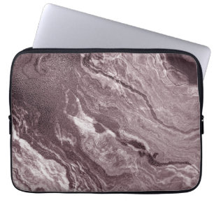 Crystallised Mauve Agate Dusty Rose Pink Marble Laptop Sleeve