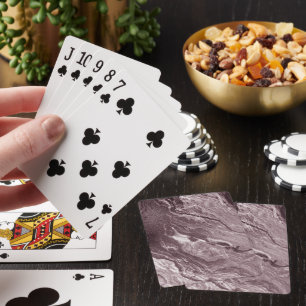 Crystallised Mauve Agate Dusty Rose Pink Marble Playing Cards