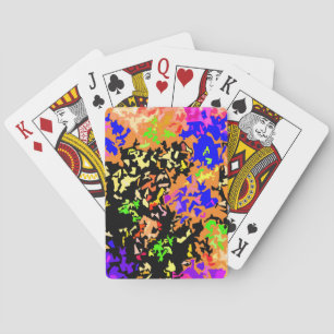 Crystallised Paint Splatter - Warm Colours Playing Cards