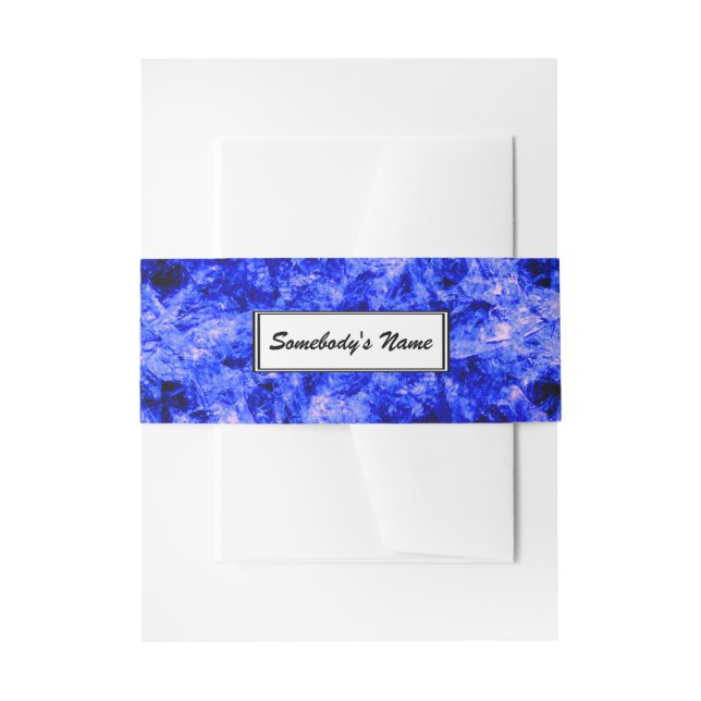 Crystallised (Personalised) by Kenneth Yoncich Invitation Belly Band (Front Example)