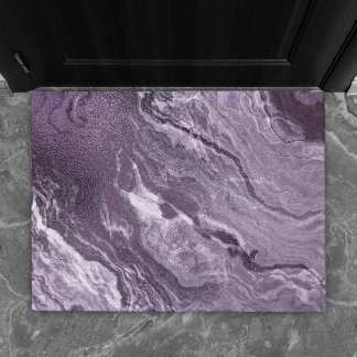 Crystallised Purple Agate | Moody Marbled Stone Doormat