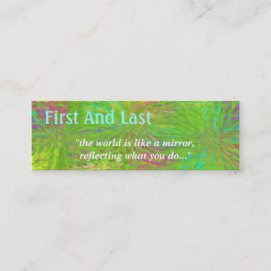 Crystallised ~ template skinny mini business card