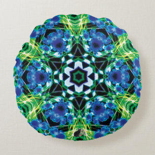 Crystalmarine Kaleidoscope Round Cushion
