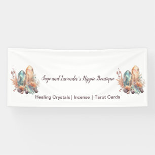 Crystals and Flowers Your Business Name Banner