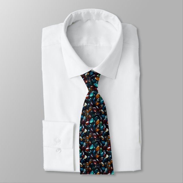 Crystals and Gemstones Necktie (Tied)