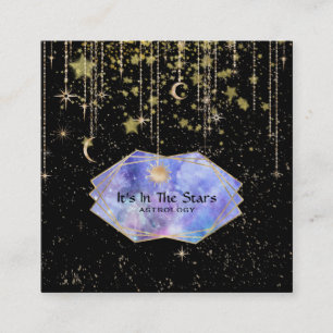 *~* Crystals Cosmos Astrology Stars Moon Square Business Card