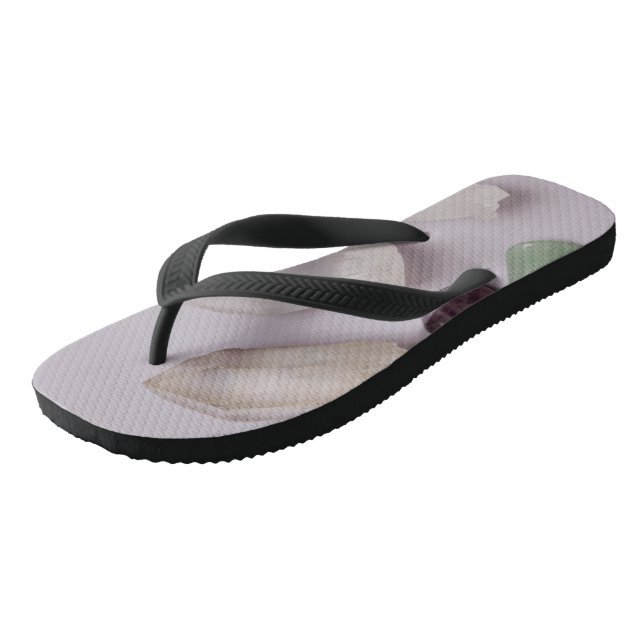 Crystals Gems Energy Vibes Design Flip Flops (Angled)