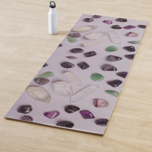 Crystals Gems Energy Vibes Design Yoga Mat