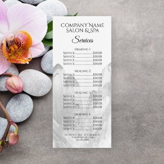 Crystals Spa Salon Service Menu