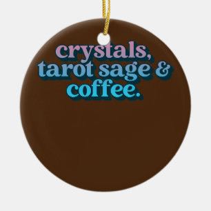 Crystals Tarot Sage And Coffee Crystal Collector Ceramic Tree Decoration