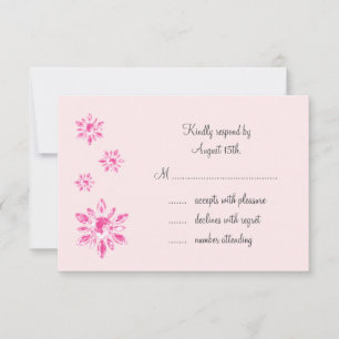 Crystal's Wedding RSVP (pink) Card