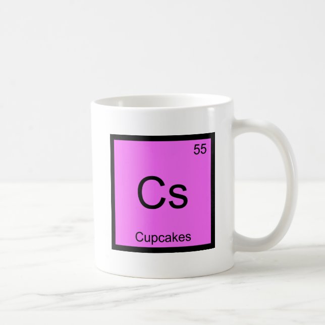 Cs - Cupcakes Chemistry Element Symbol Dessert Tee Coffee Mug (Right)
