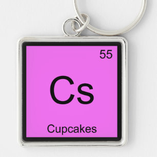 Cs - Cupcakes Chemistry Element Symbol Dessert Tee Key Ring