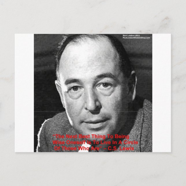 CS Lewis "Surround Yourself" Wisdom Quote Gifts Postcard (Front)