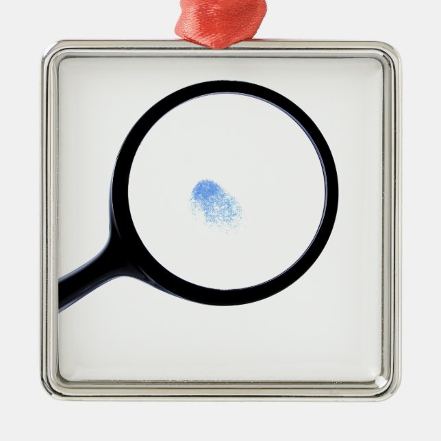 CSI Fingerprint Metal Tree Decoration (Front)