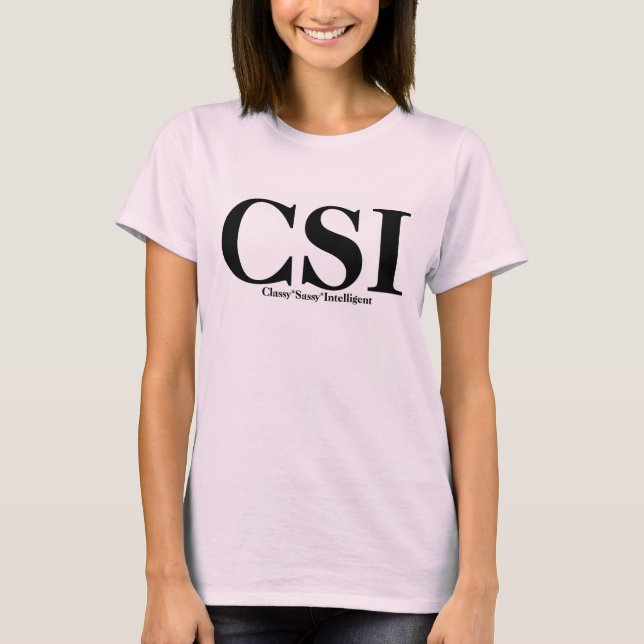 CSI T-shirts and Gifts. (Front)