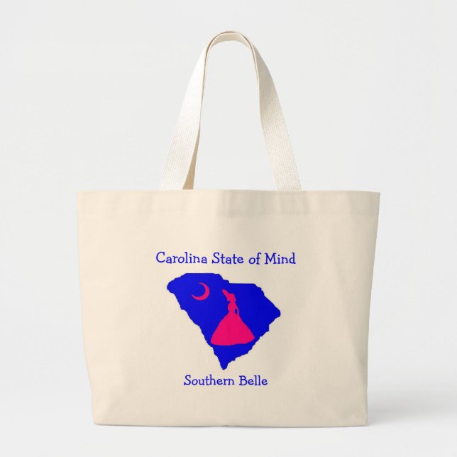 csom southern belle, Carolina Stat... - Customised Large Tote Bag (Front)