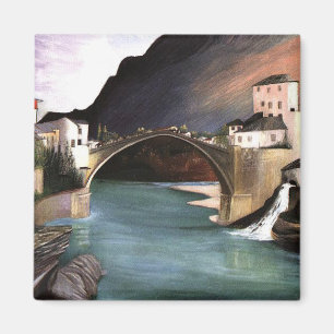 Csontvary- Roman Bridge at Mostar Magnet