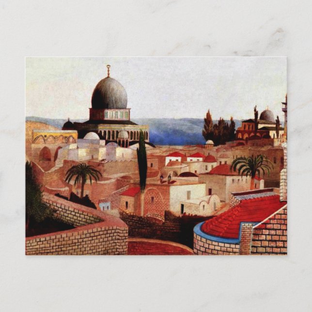 Csontvary - View of the Dead Sea from Temple Squar Postcard (Front)