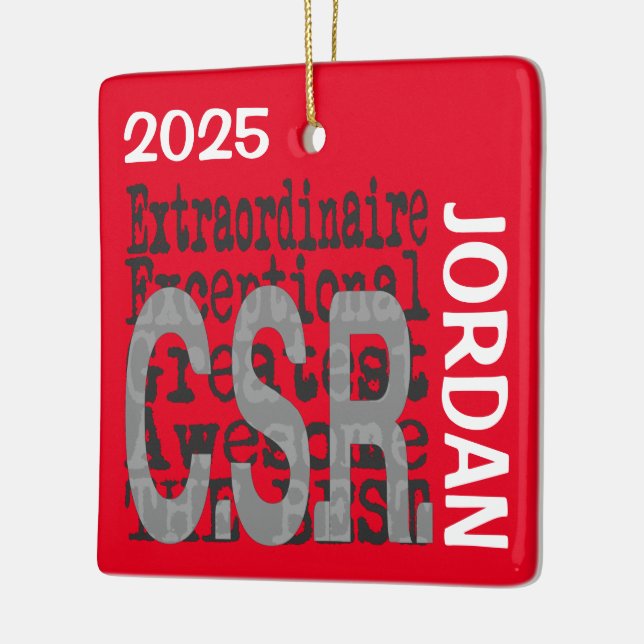 CSR Extraordinaire Ceramic Ornament (Left)