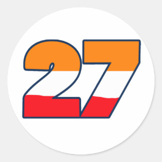 CSREP27 CLASSIC ROUND STICKER