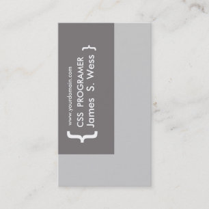 CSS Computer Programmer Design Business Card