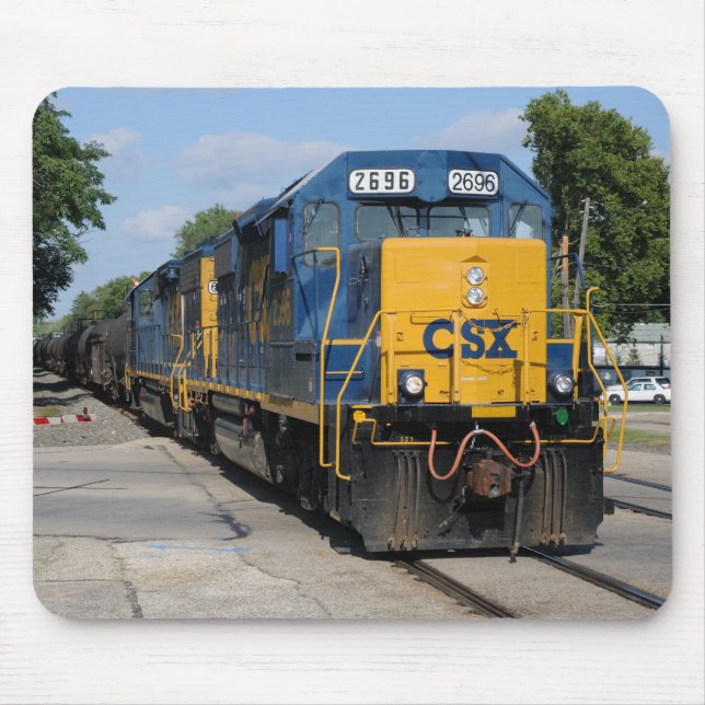 CSX 2696 leads Westbound CSX C729 Mouse Pad (Front)