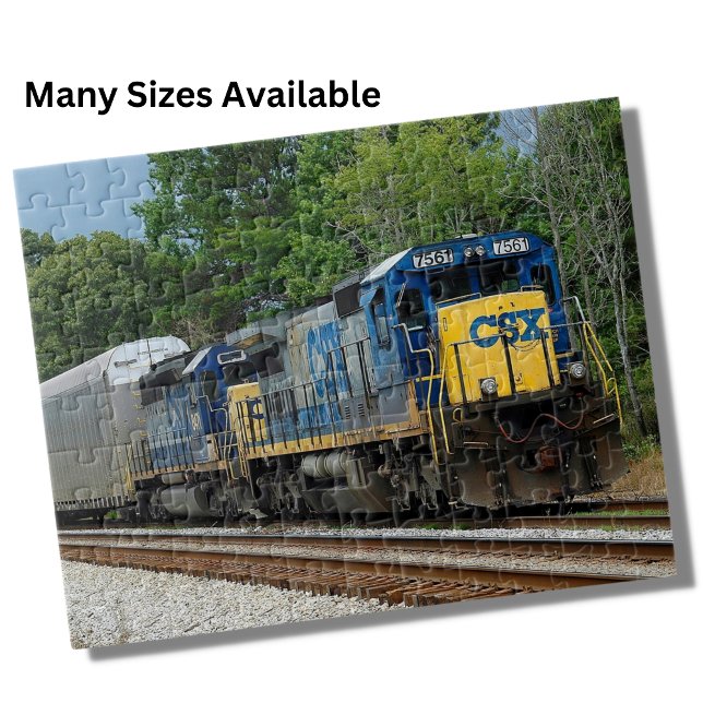 CSX Blue Diesel Locomotive Engine Train Railroad Jigsaw Puzzle (Creator Uploaded)