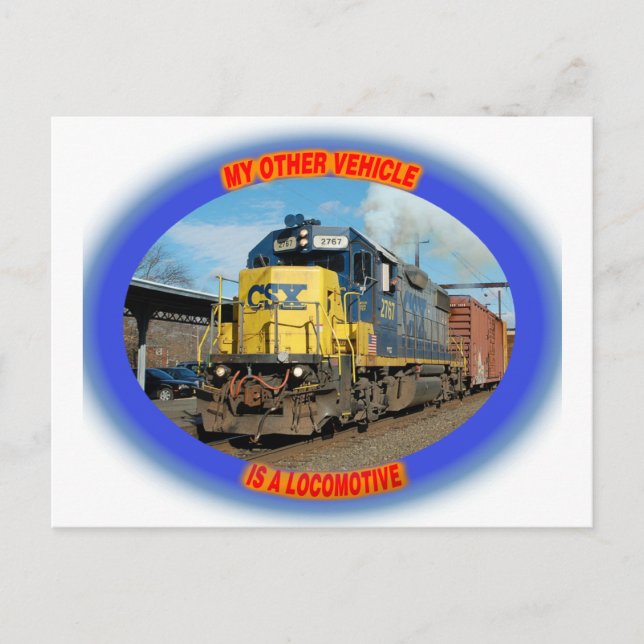 CSX Locomotive Postcard (Front)