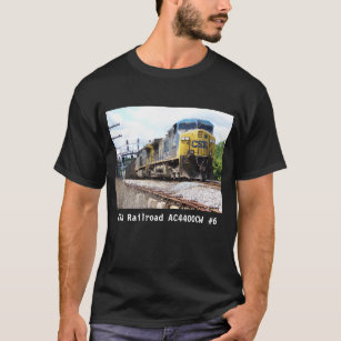 CSX Railroad AC4400CW #6 With a Coal Train Black T-Shirt