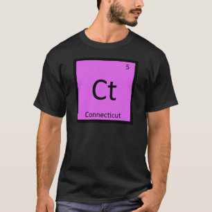 Ct - Connecticut State Chemistry Periodic Table T-Shirt