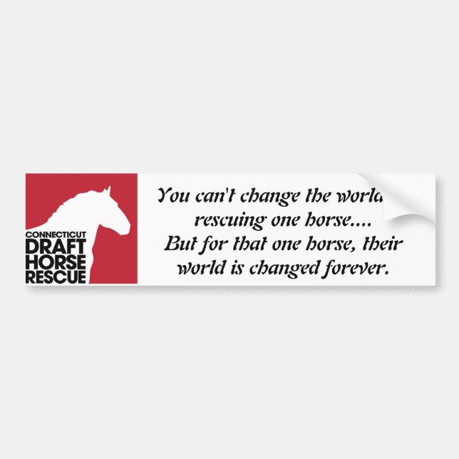 CT Draught   Horse Rescue Bumper Sticker (Front)
