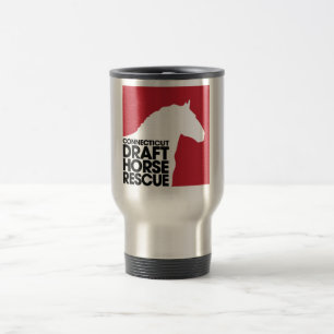 CT Draught   Horse Rescue logo travel mug