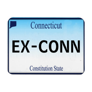 CT License Plate Magnet