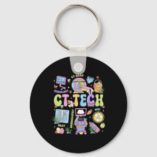 Ct Tech Happy Easter Day Hoppy Ct Scan Technologis Key Ring