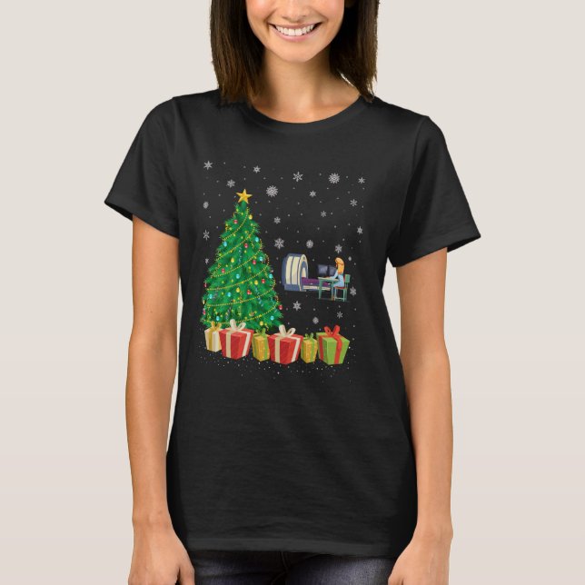 CT Tech Xmas Tree Lighting Santa Hat CT Tech Chris T-Shirt (Front)