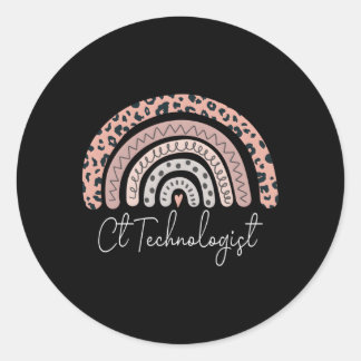 Ct Technologist Rainbow X-Ray Mri Tech Radiology T Classic Round Sticker