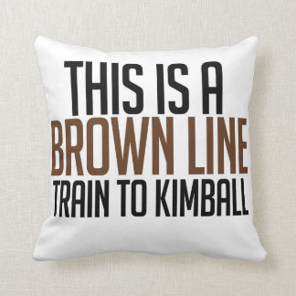 CTA Brown Line Pillow