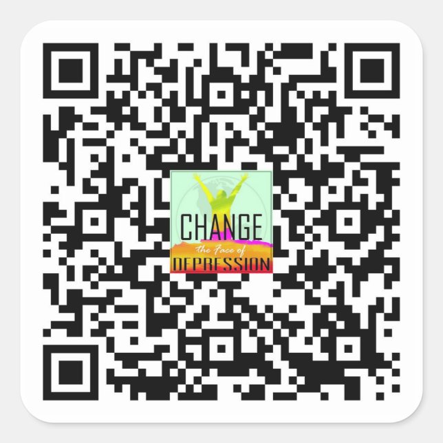 CTFOD website QR Code  Square Sticker (Front)