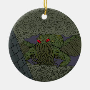 Cthulhu Ceramic Tree Decoration