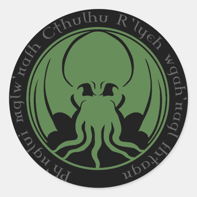 Cthulhu Classic Round Sticker (Front)