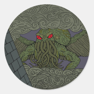 Cthulhu Classic Round Sticker