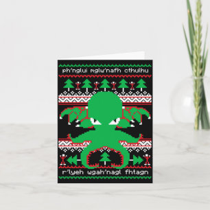 Cthulhu Cultist Christmas Cthulhu Ugly Christmas S Card