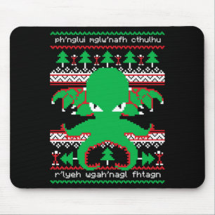 Cthulhu Cultist Christmas Cthulhu Ugly Christmas S Mouse Pad