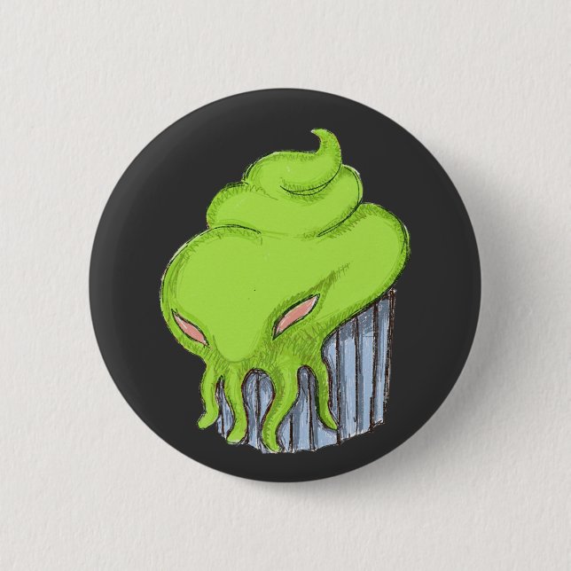 Cthulhu Cupcake 6 Cm Round Badge (Front)