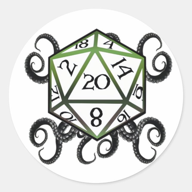 Cthulhu D20 sticker (Front)